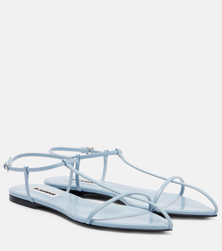 jil sander cage leather sandals