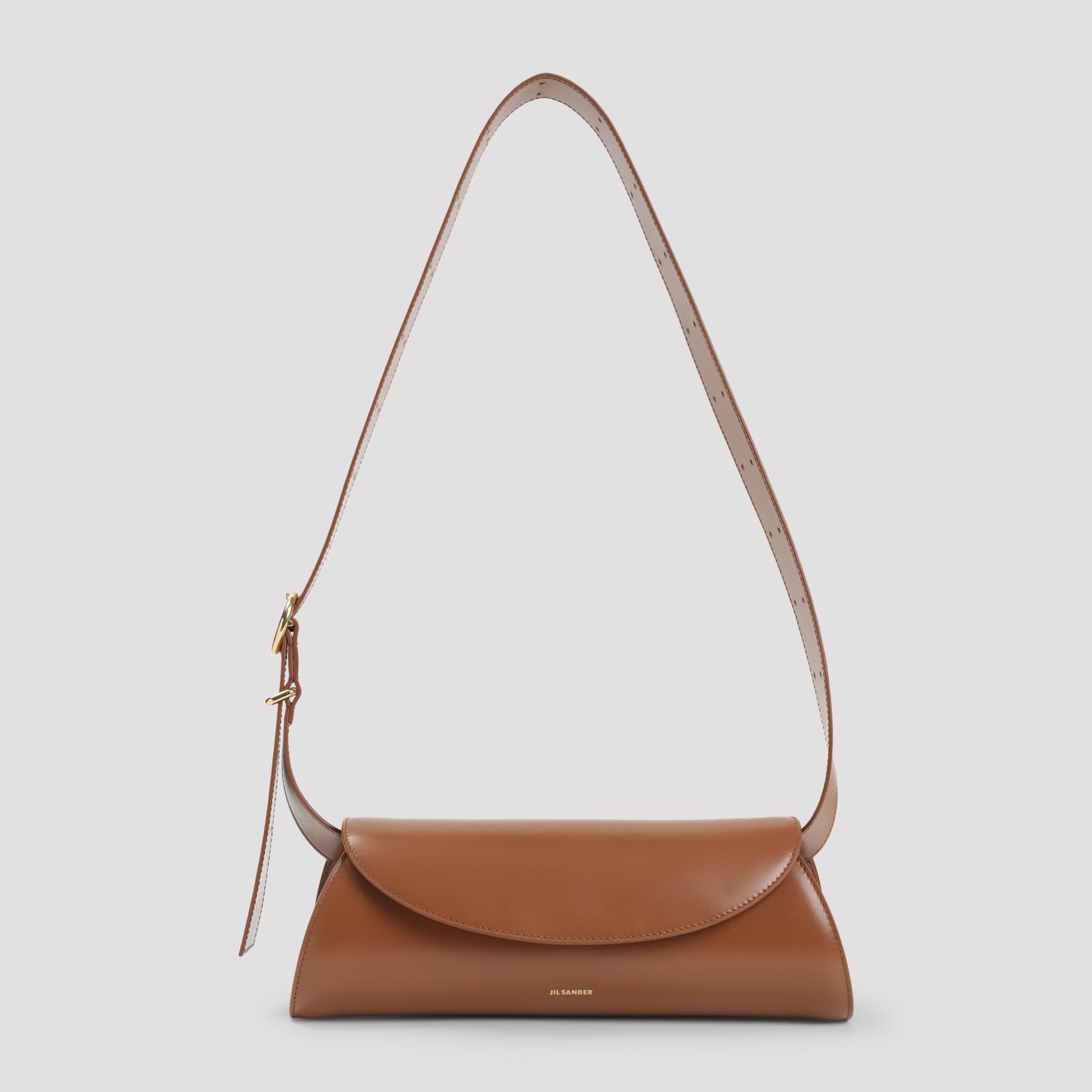 jil sander cannolo bag brown calf leather - women