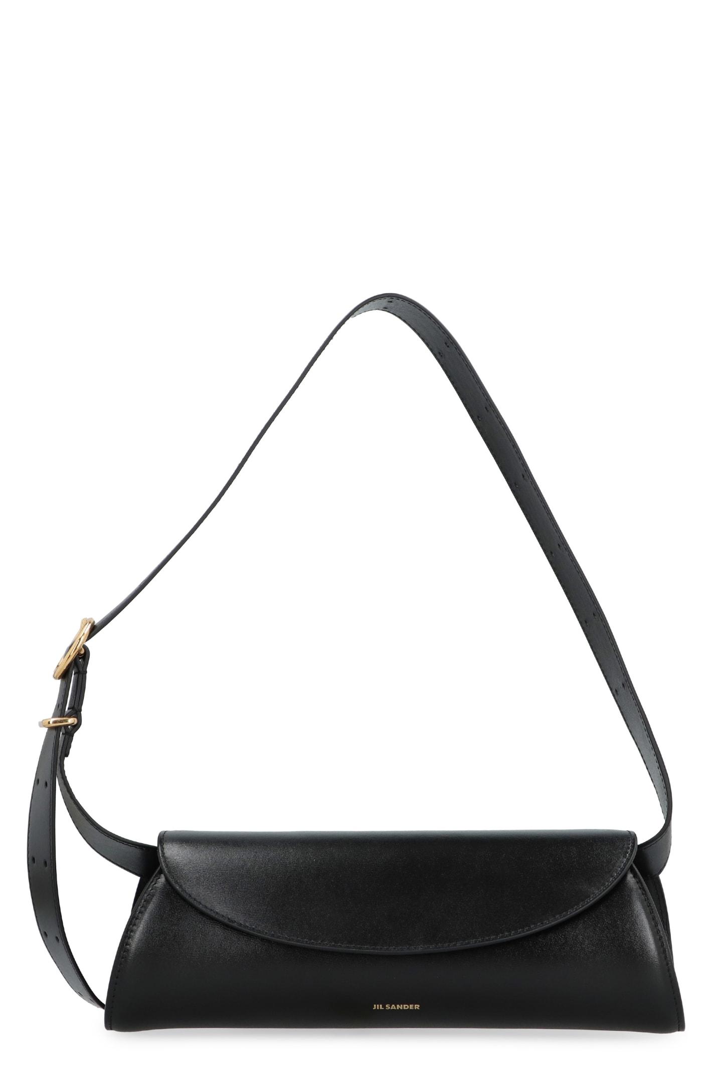 jil sander cannolo leather crossbody bag