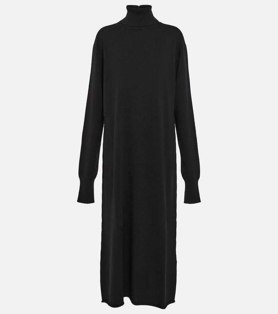 jil sander cashmere midi dress