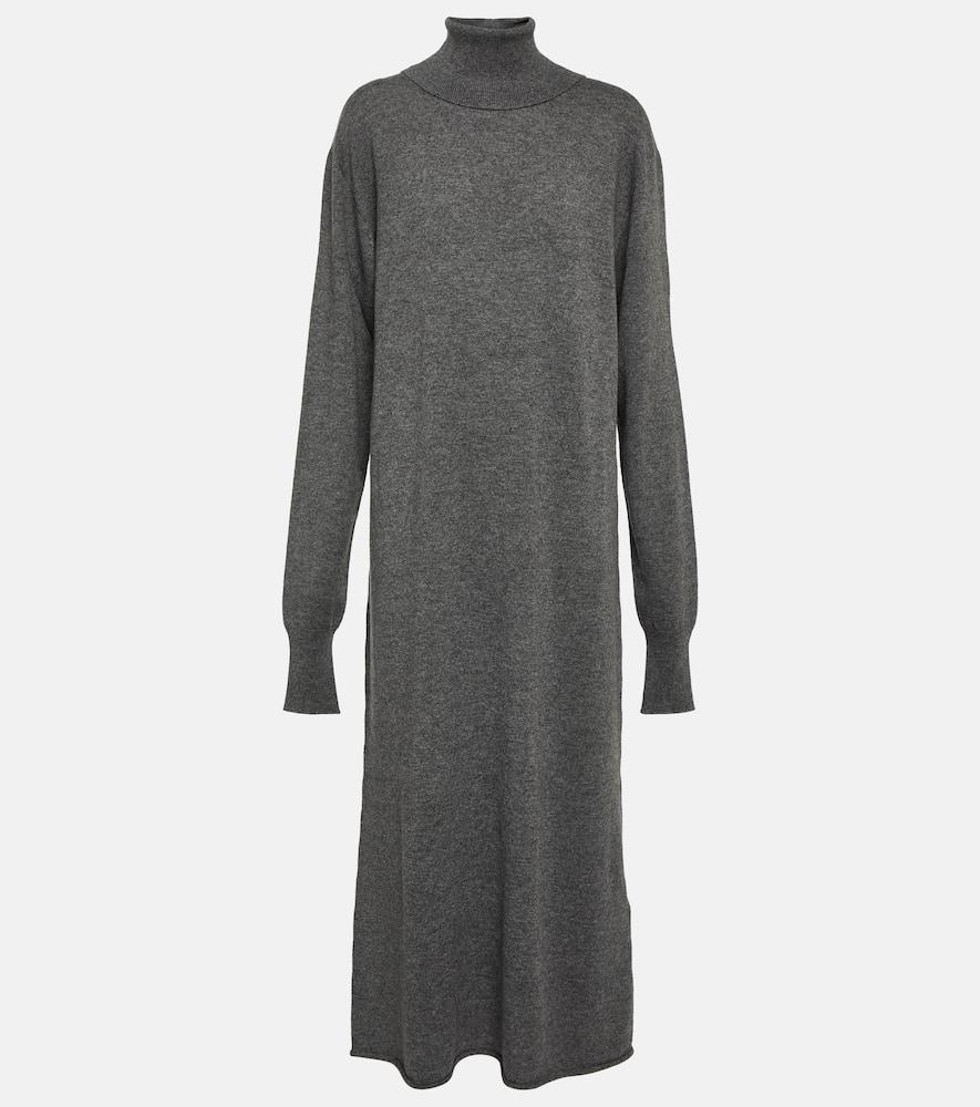 jil sander cashmere turtleneck midi dress