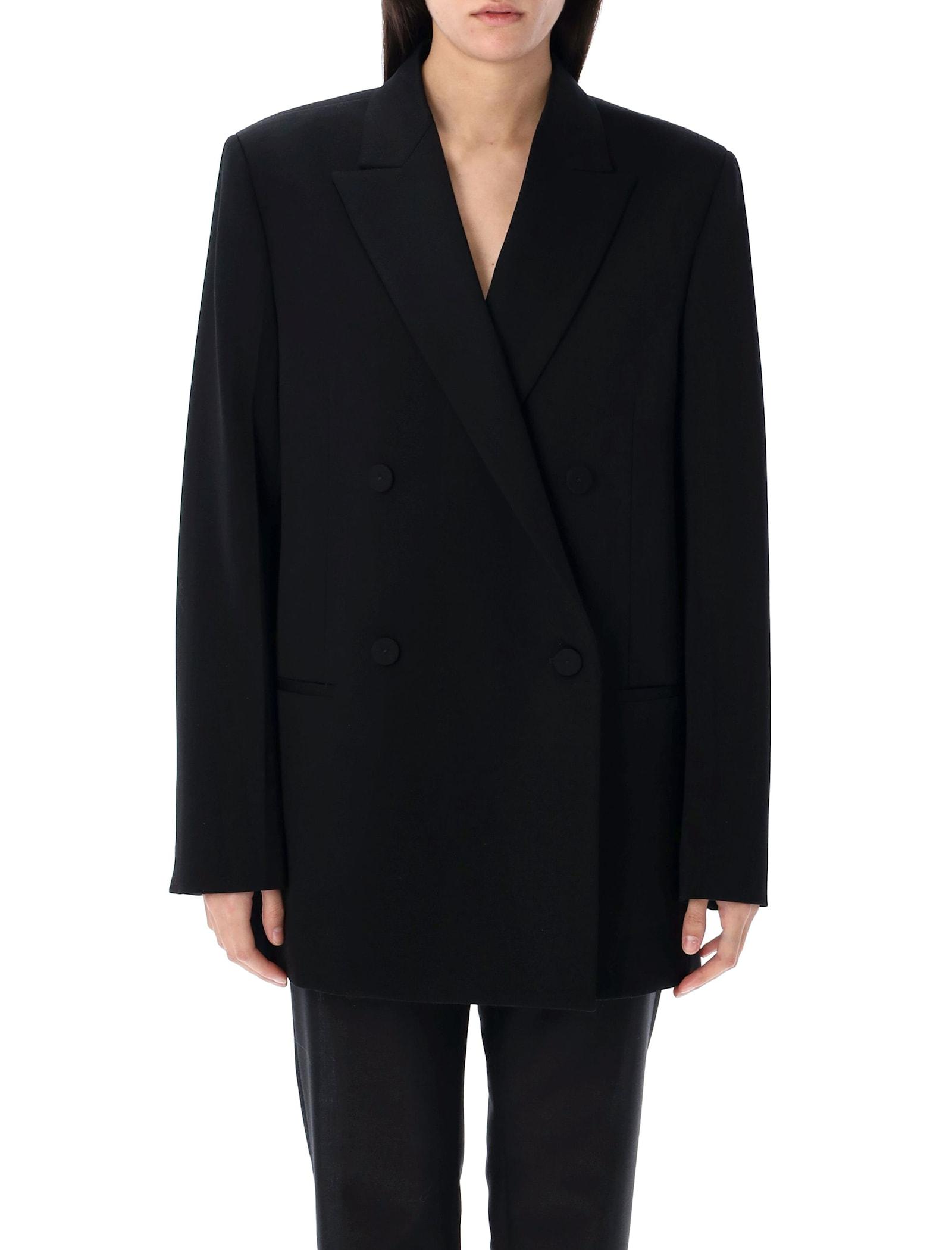 jil sander compact wool grain de poudre blazer