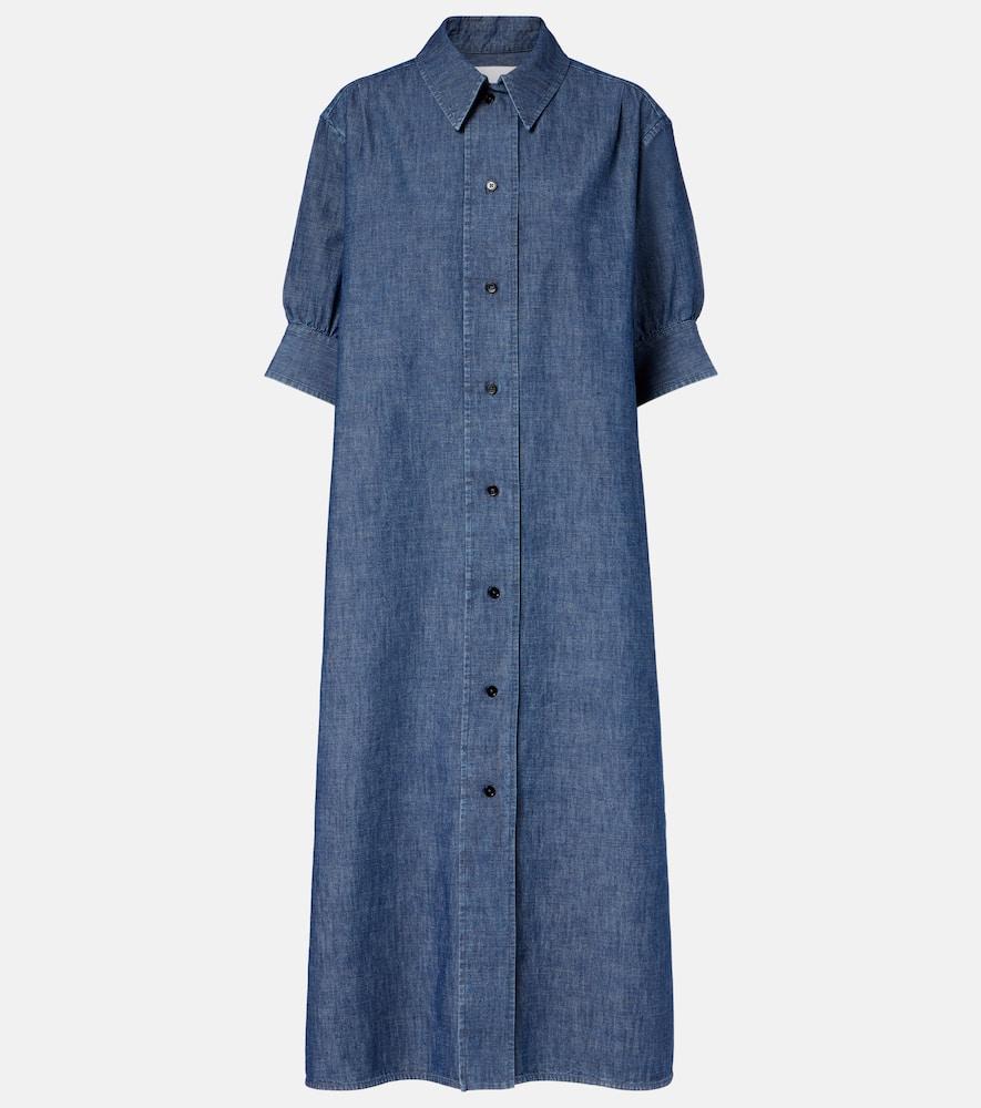 jil sander cotton chambray shirt dress
