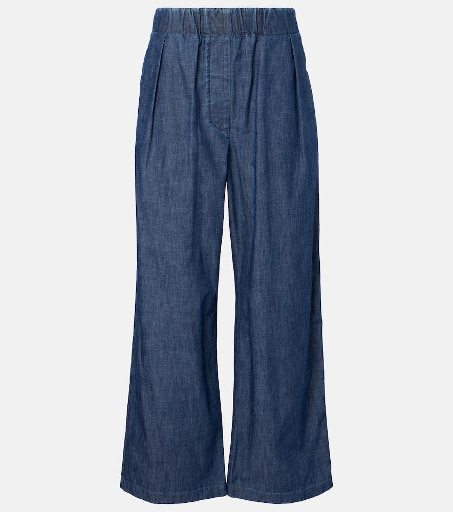jil sander cotton chambray wide