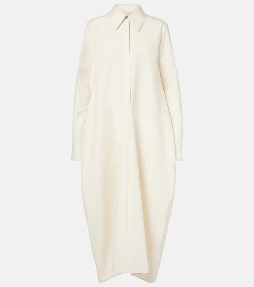 jil sander cotton midi dress