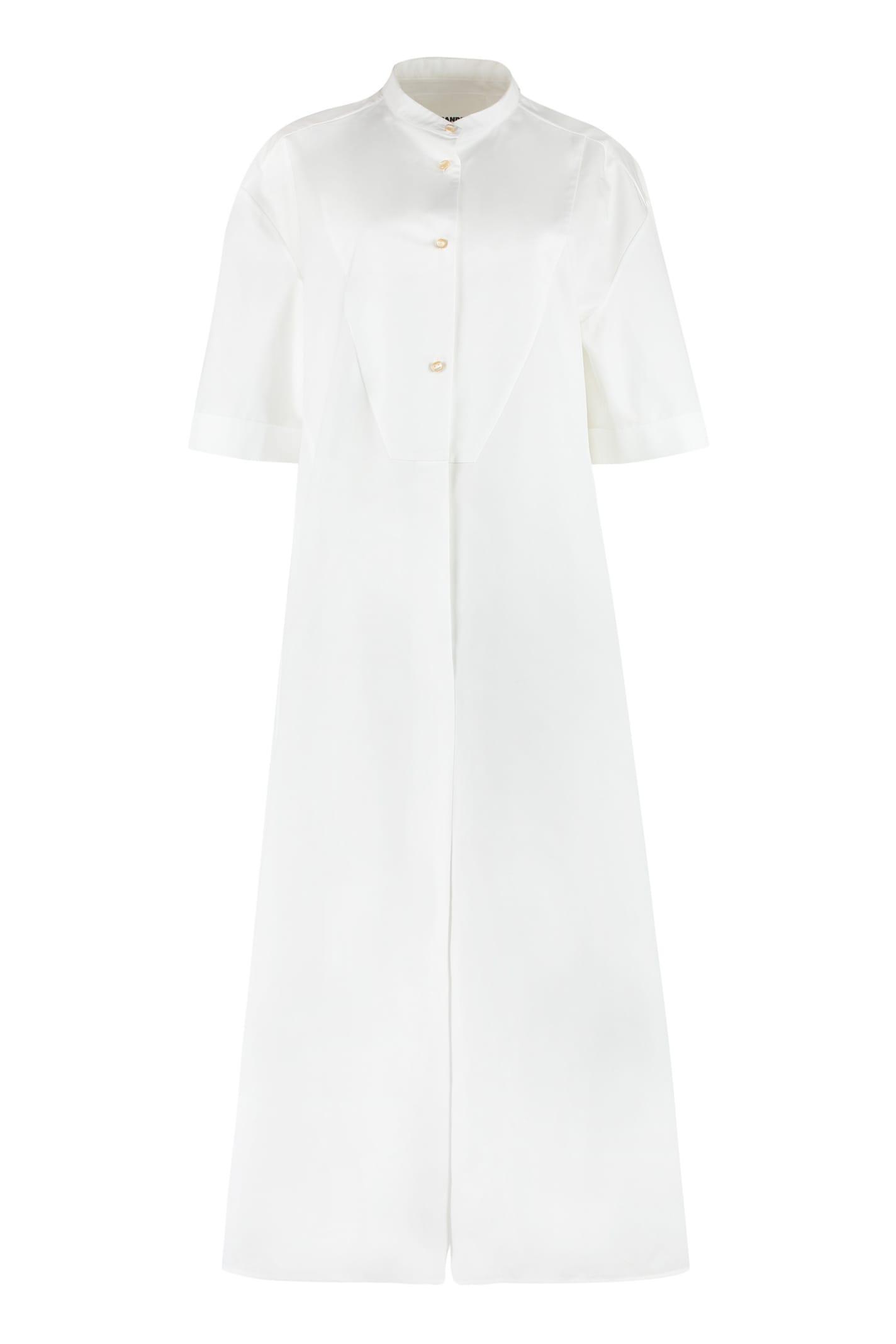 jil sander cotton shirtdress