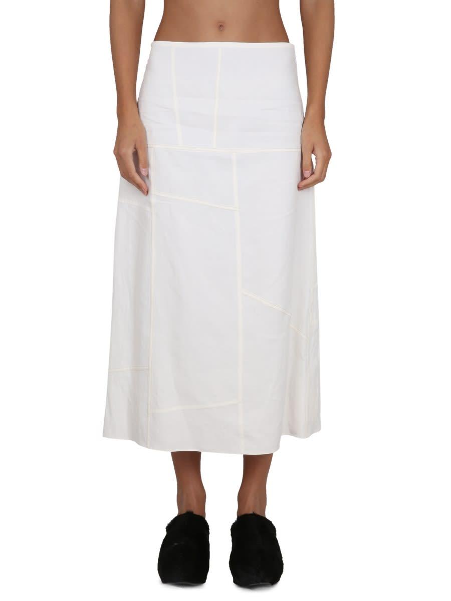 jil sander cotton skirt