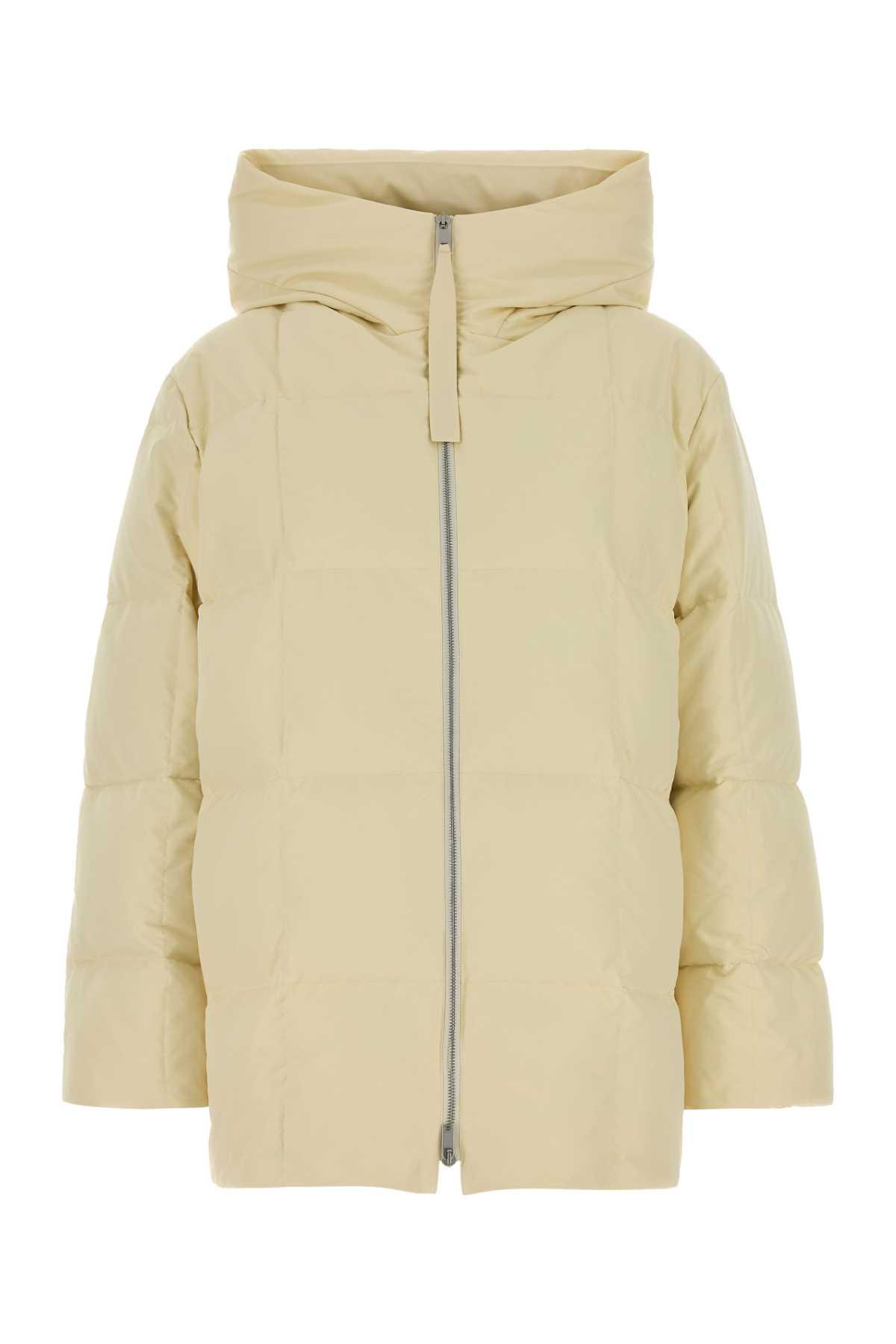 jil sander cream polyester down jacket