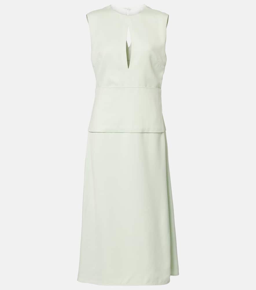 jil sander cutout satin midi dress