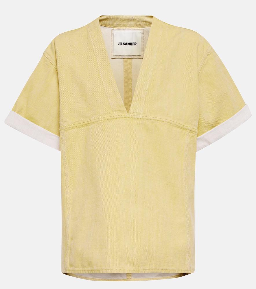 jil sander denim blouse