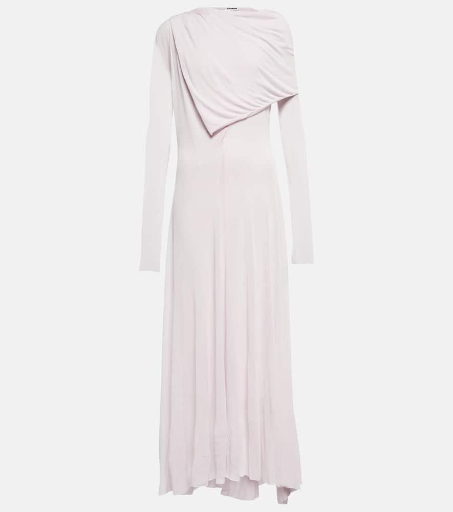 jil sander draped crêpe gown