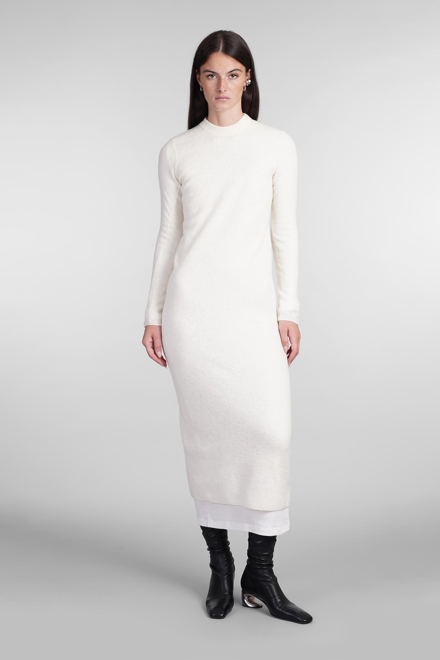 jil sander dress in beige wool