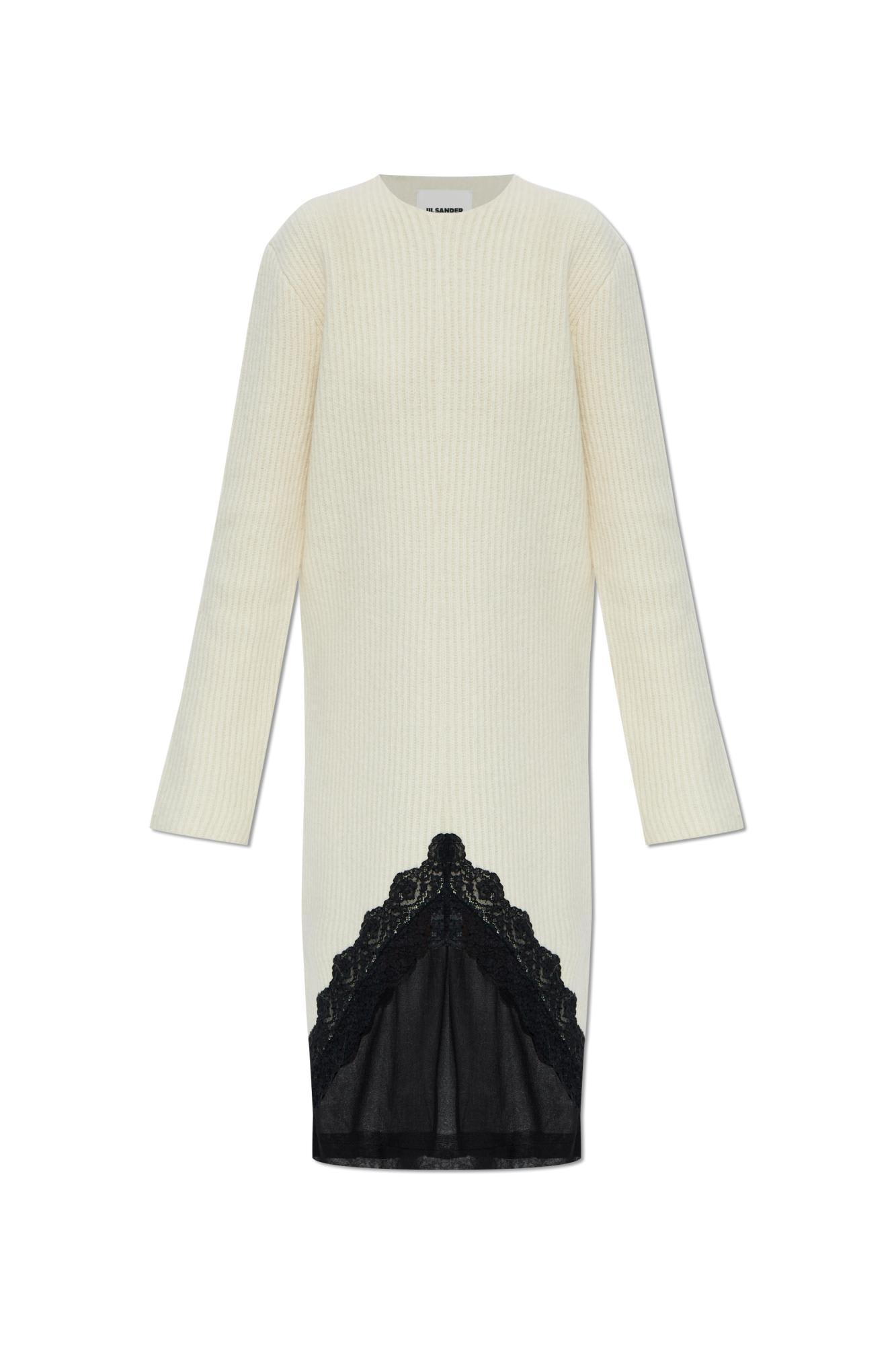 jil sander dress with a decoratively finished hem