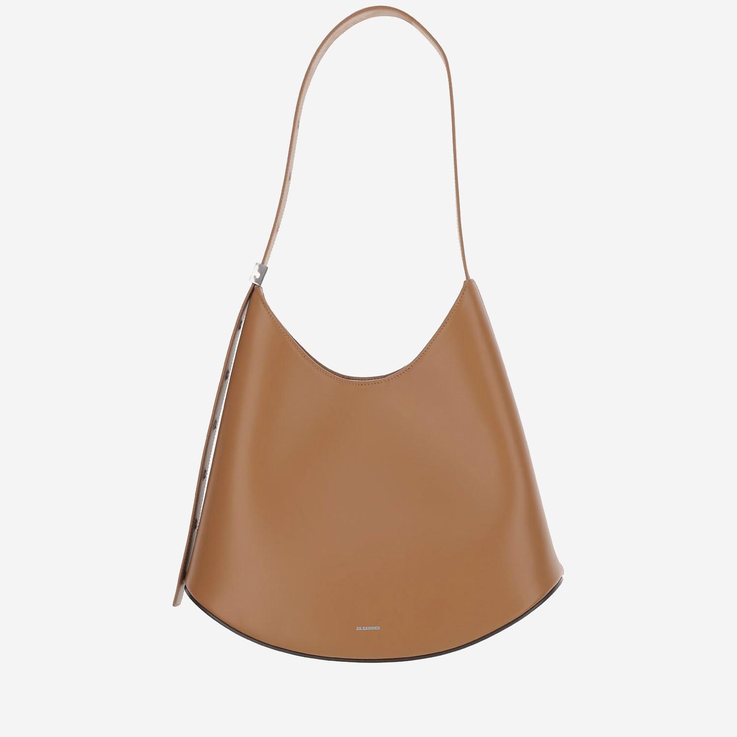 jil sander eldorado medium leather shoulder bag