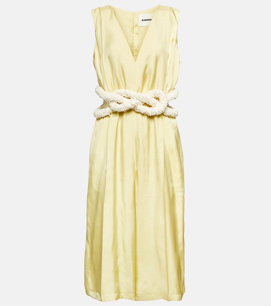 jil sander embellished satin jumpsuit
