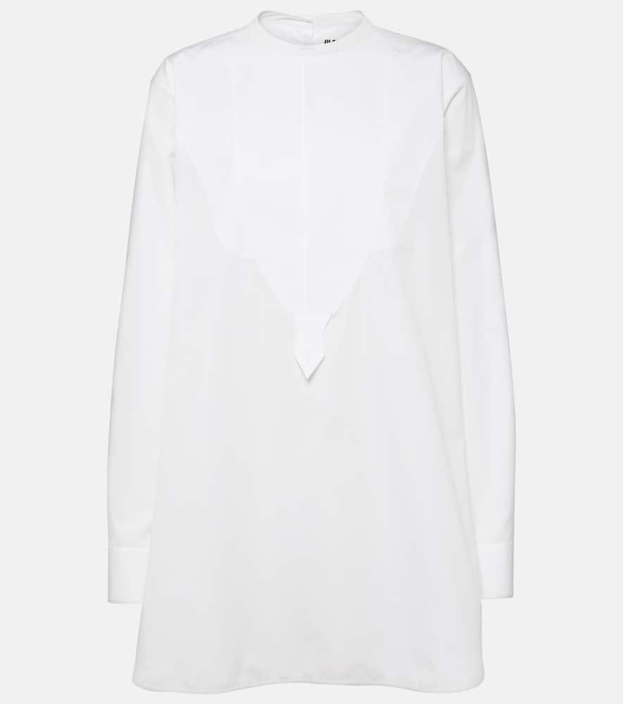 jil sander embroidered cotton poplin blouse
