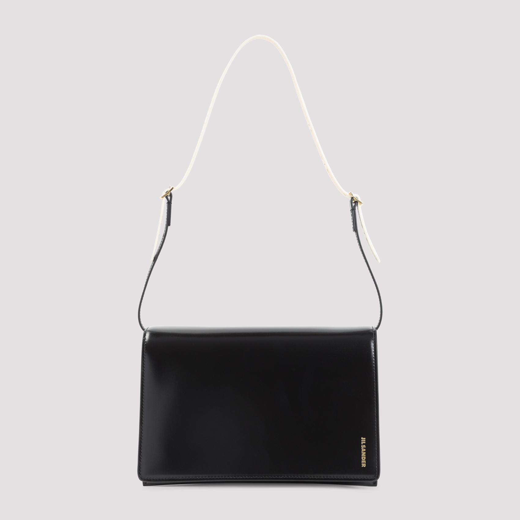 jil sander file shoulder bag black calf leather - women