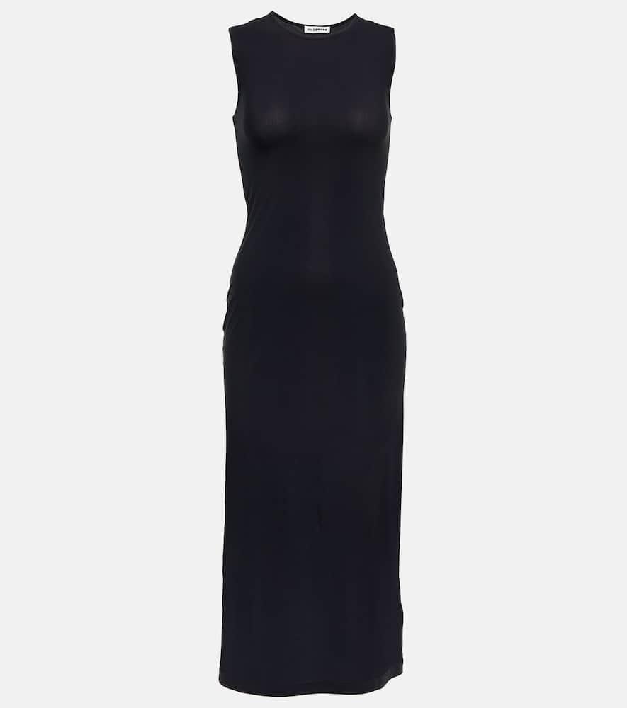 jil sander fitted jersey midi dress