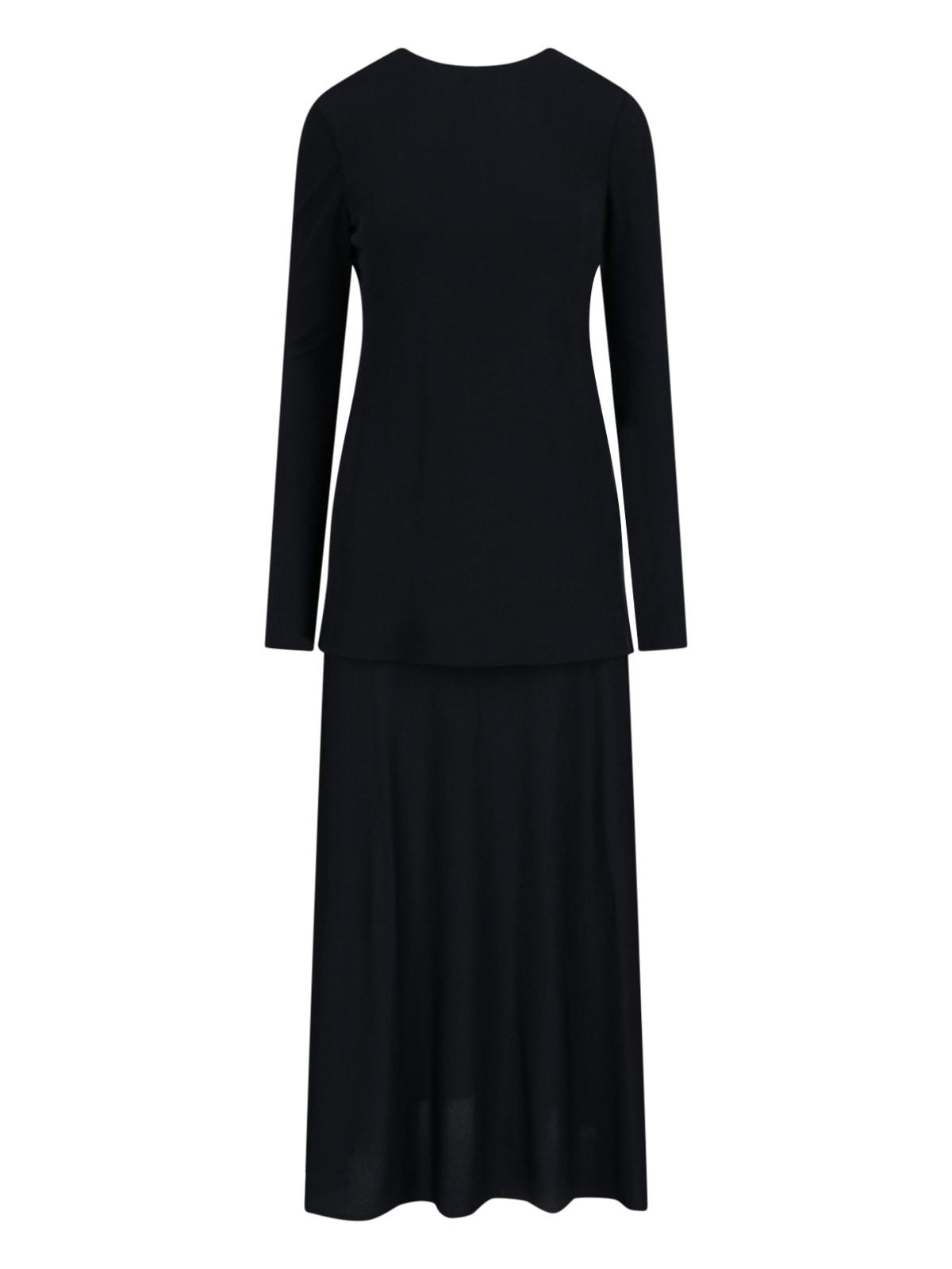 jil sander flared midi dress