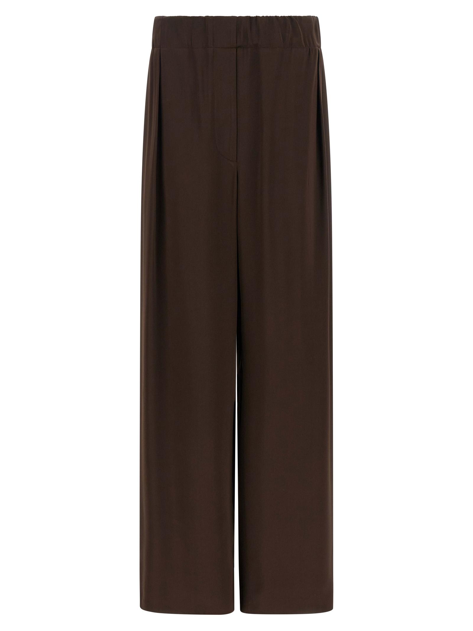 jil sander fluid viscose pants brown - women