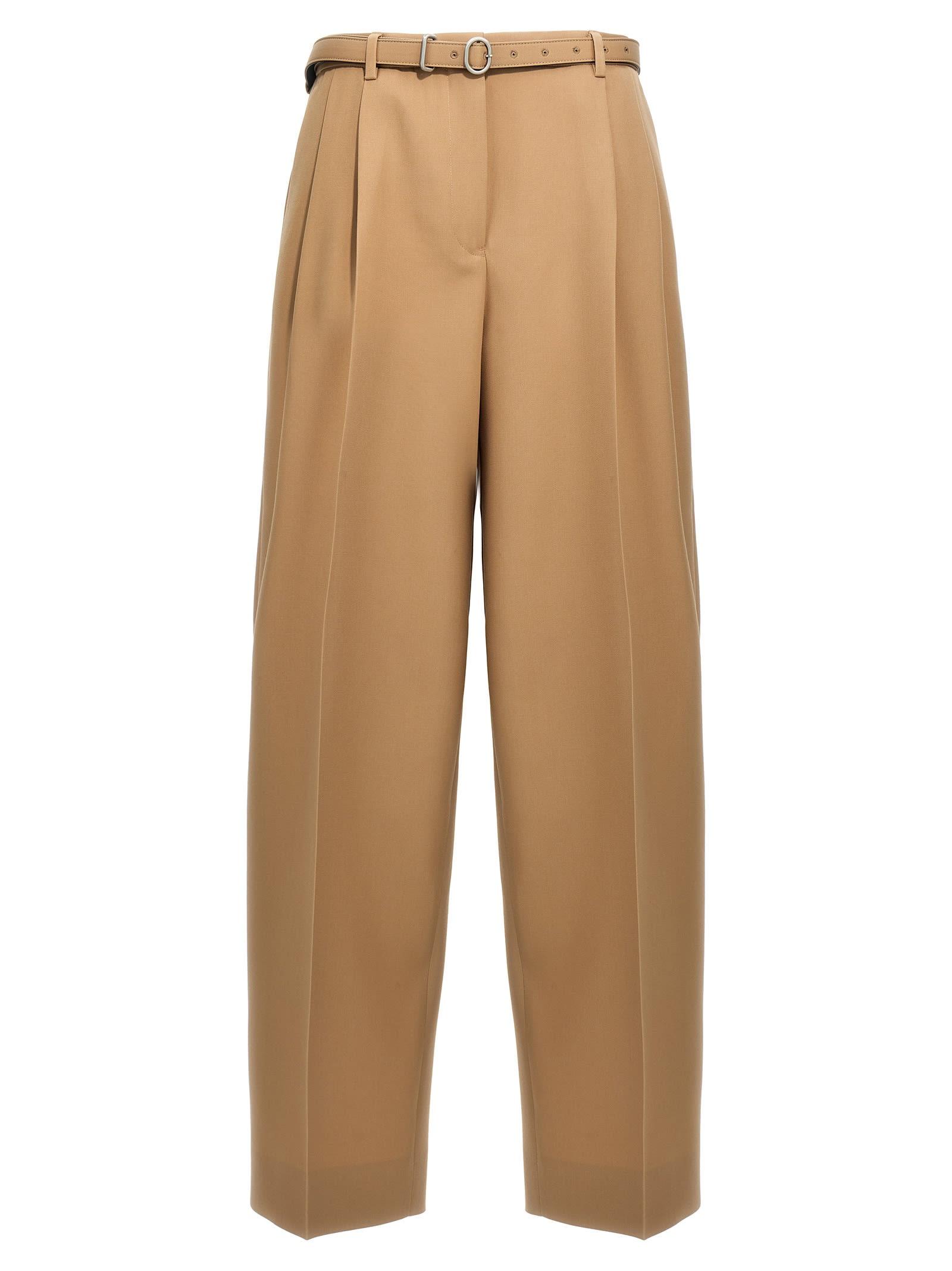 jil sander gabardine belt pants