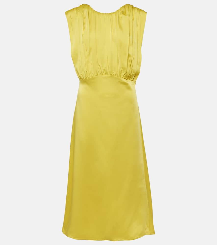 jil sander gathered midi dress
