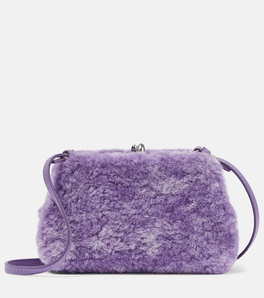 jil sander goji micro shearling shoulder bag