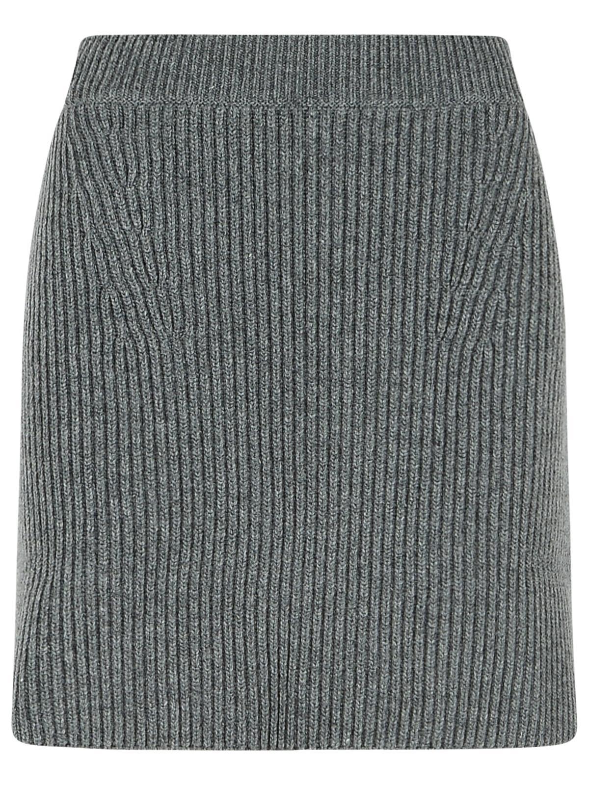 jil sander grey wool miniskirt