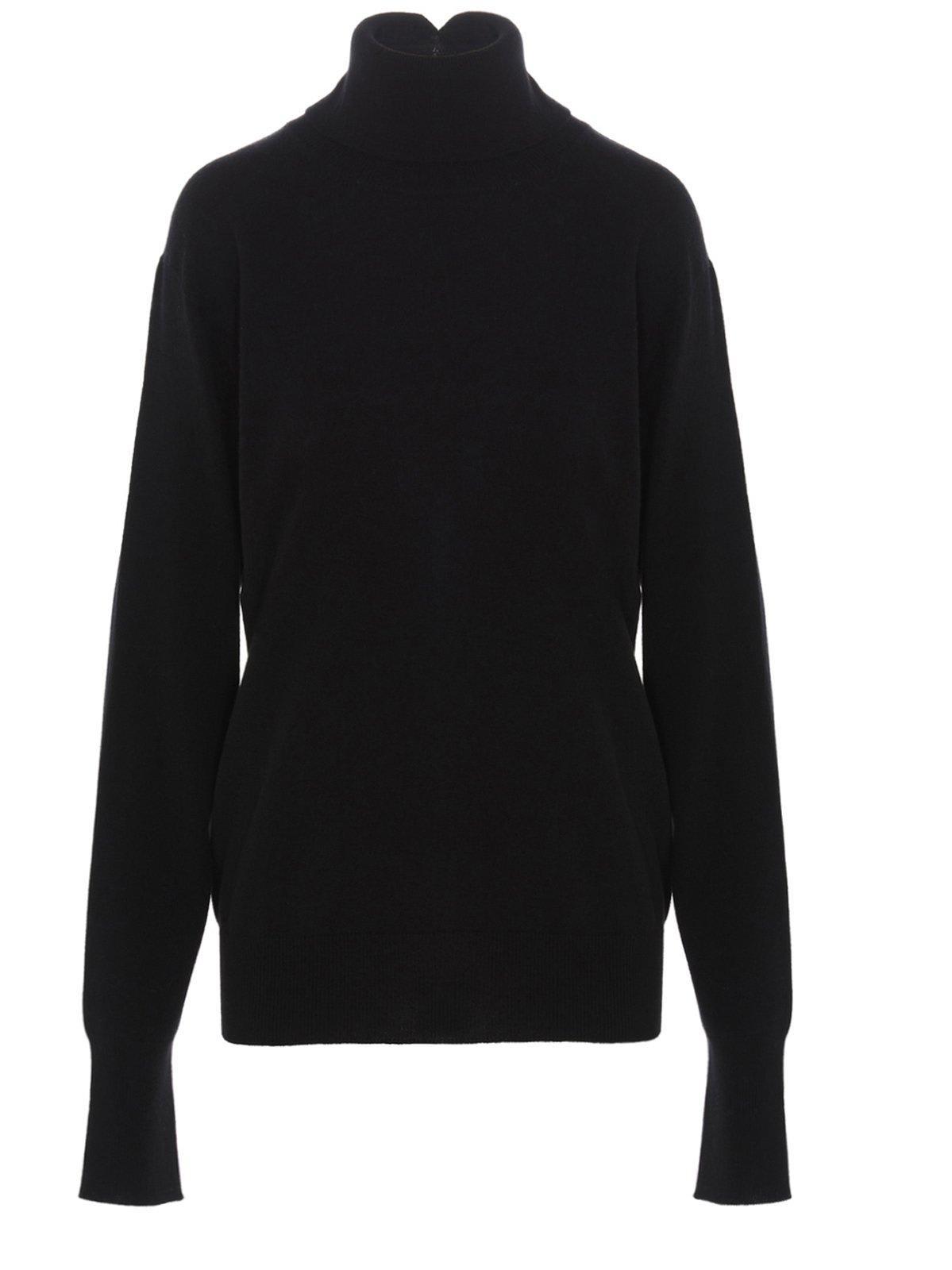 jil sander high-neck plain knit sweater