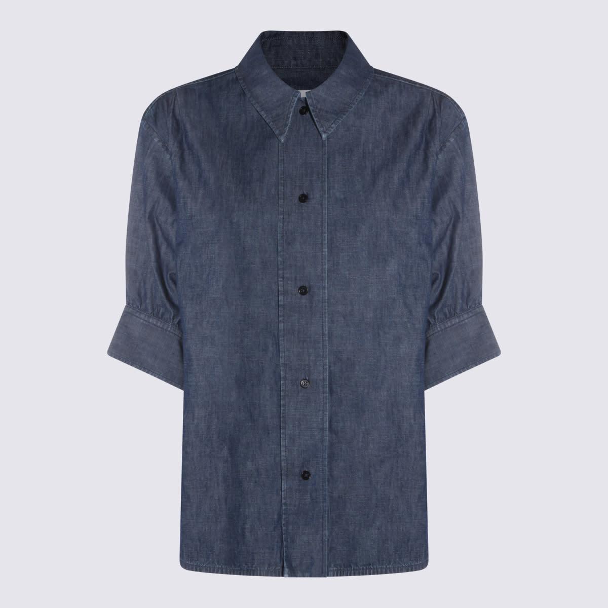 jil sander indigo cotton shirt