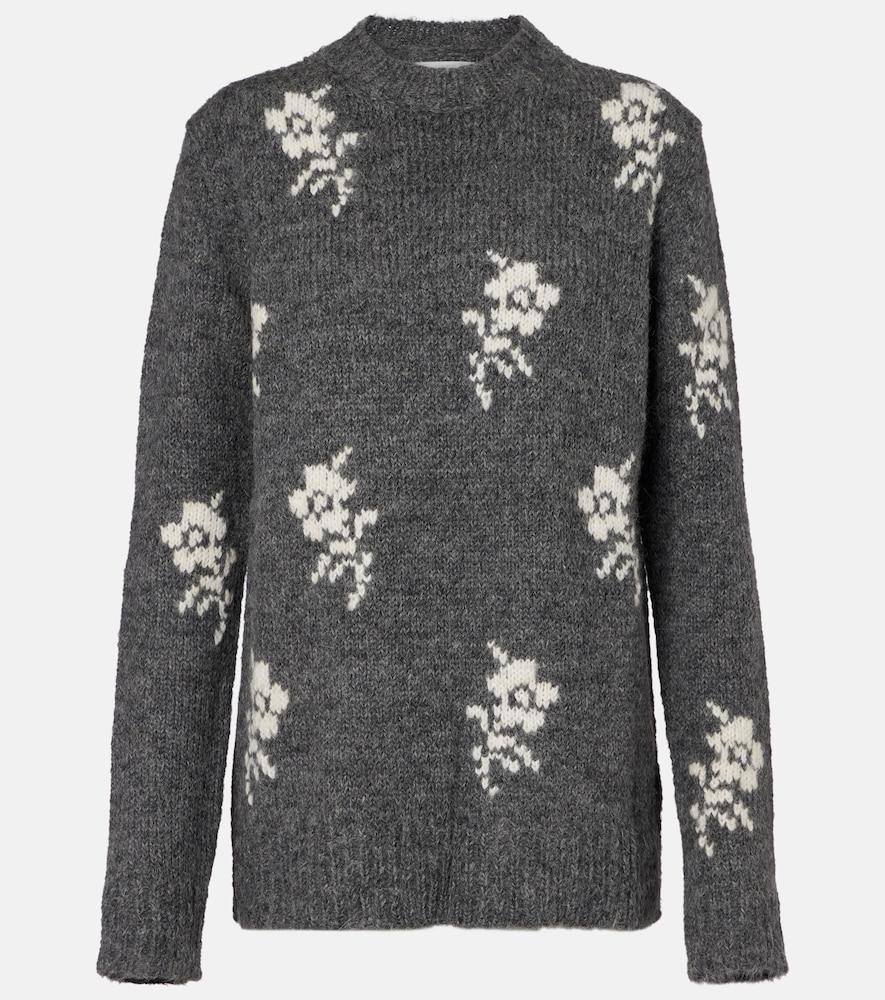 jil sander intarsia alpaca and wool