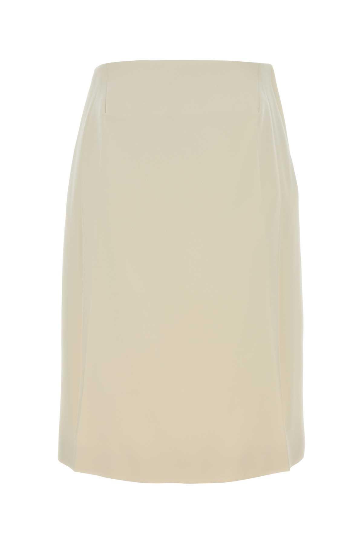 jil sander ivory crepe skirt