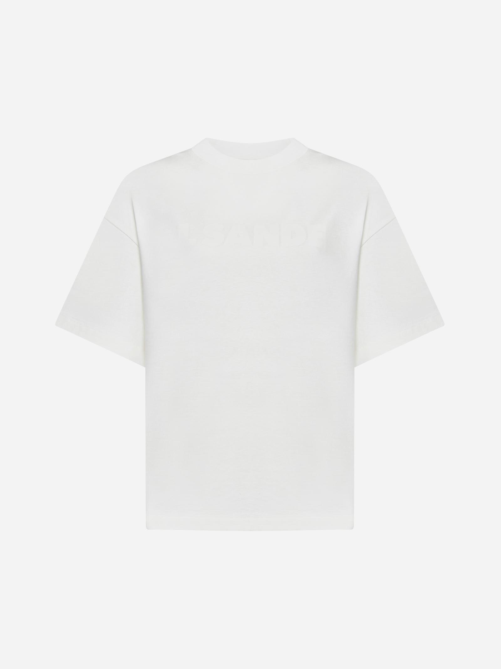 jil sander ivory logo t-shirt