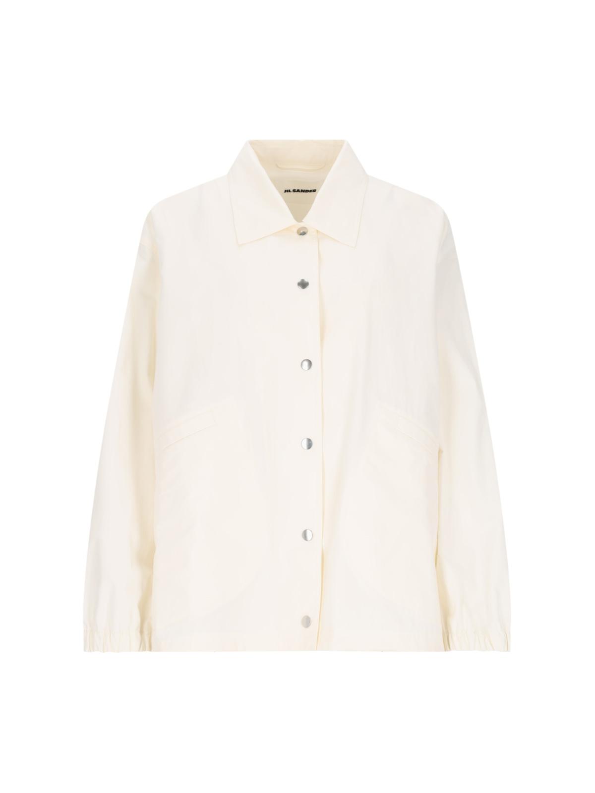 jil sander jackets white cotton - women