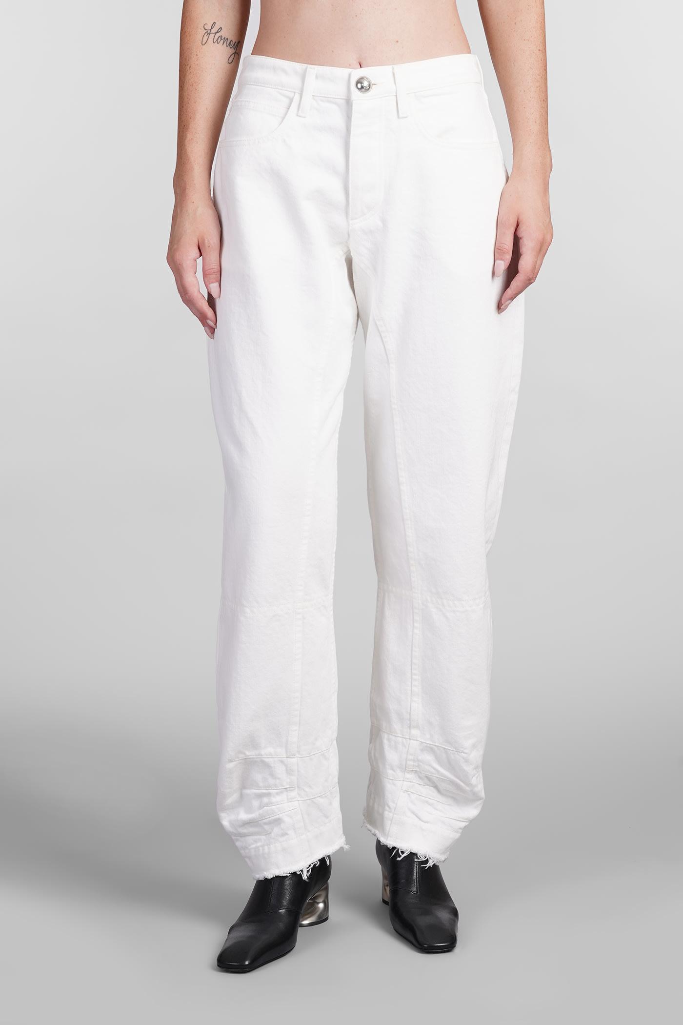 jil sander jeans in white cotton