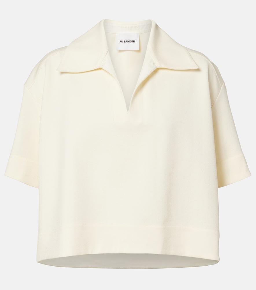 jil sander knitted polo shirt