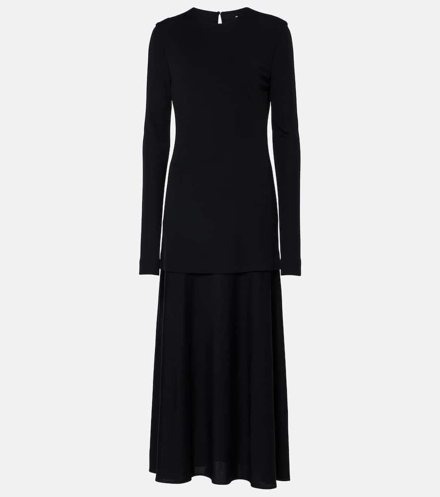 jil sander layered maxi dress