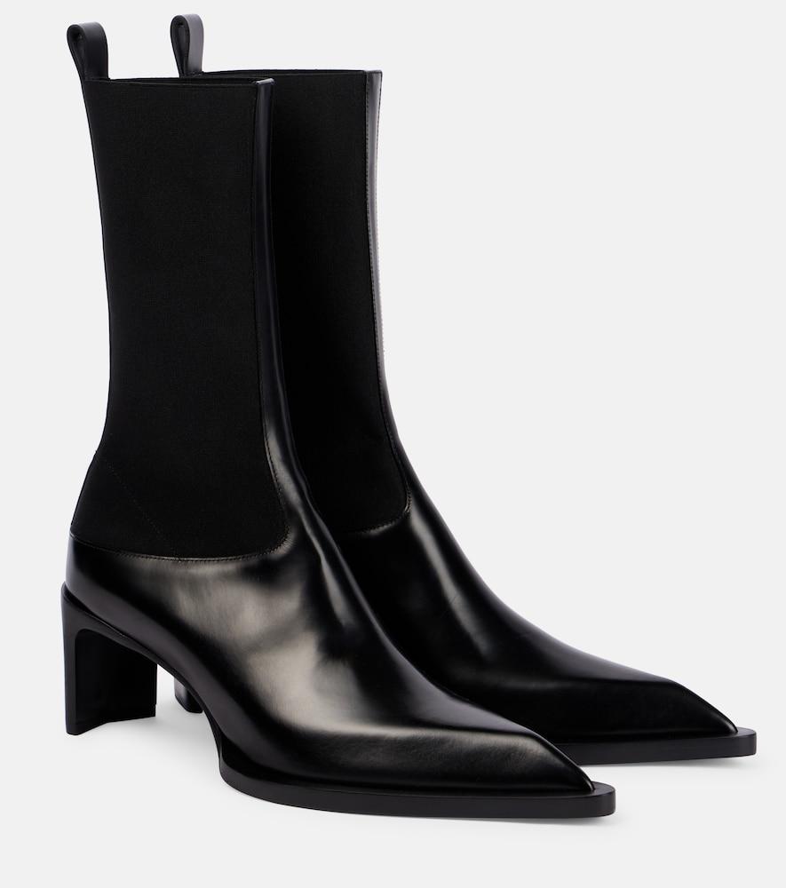 jil sander leather ankle boots