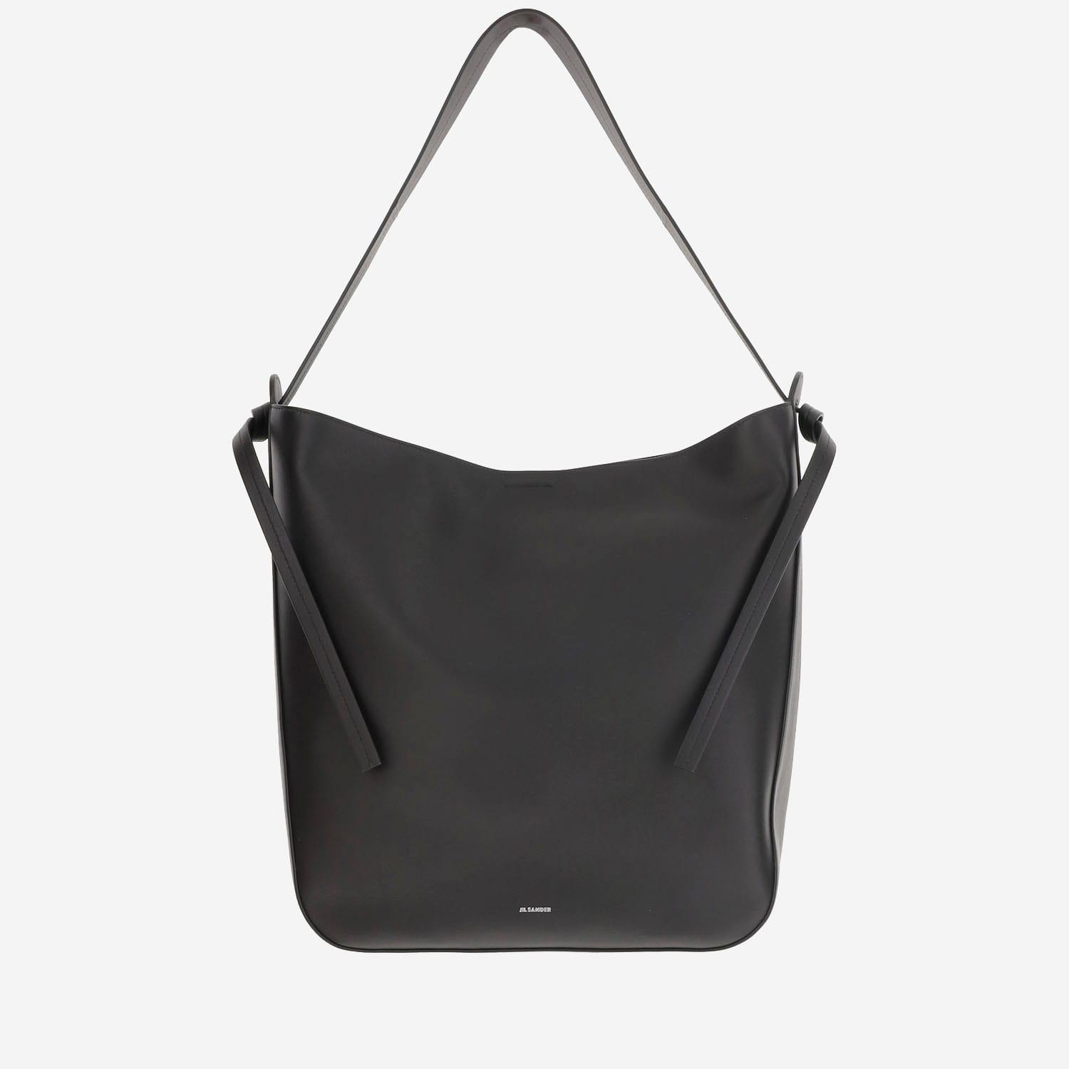 jil sander leather bag with logo