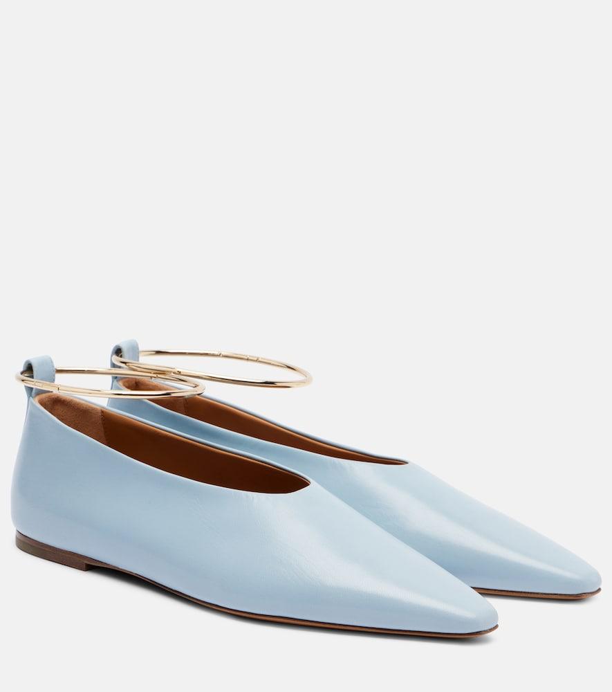 jil sander leather ballet flats