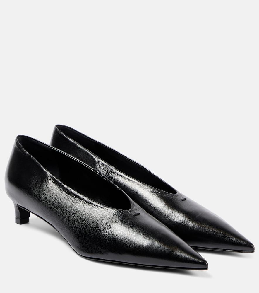 jil sander leather pumps