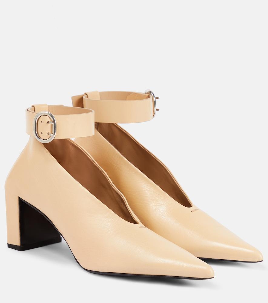 jil sander leather pumps