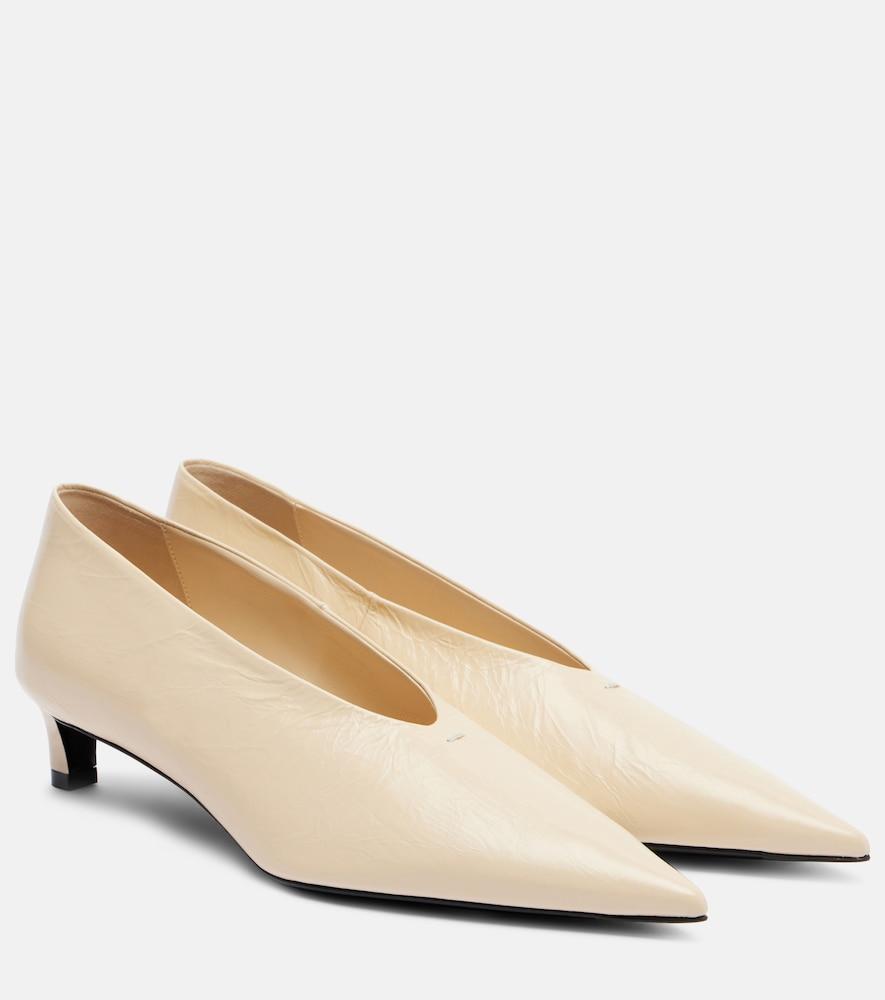 jil sander leather pumps