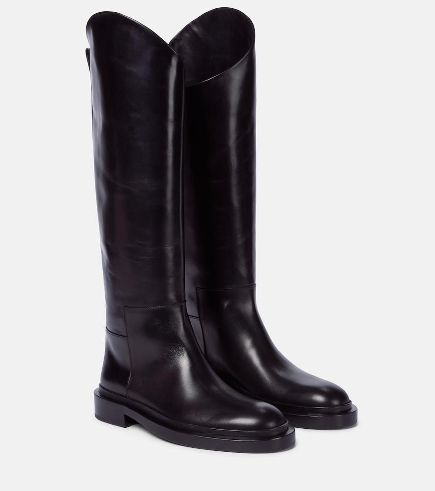 jil sander leather riding boots
