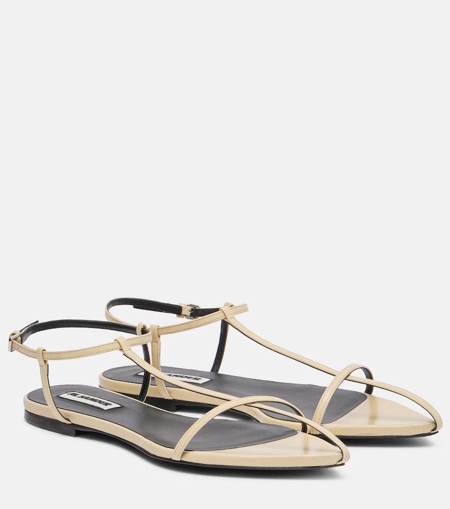 jil sander leather sandals