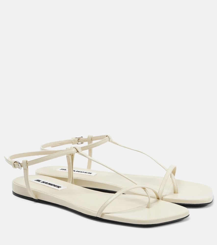 jil sander leather thong sandals