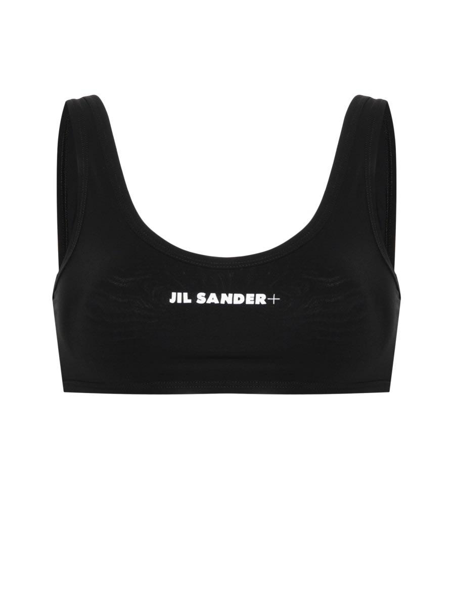 jil sander logo bikini top