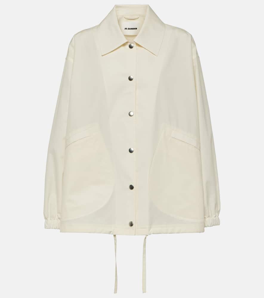 jil sander logo cotton shirt jacket