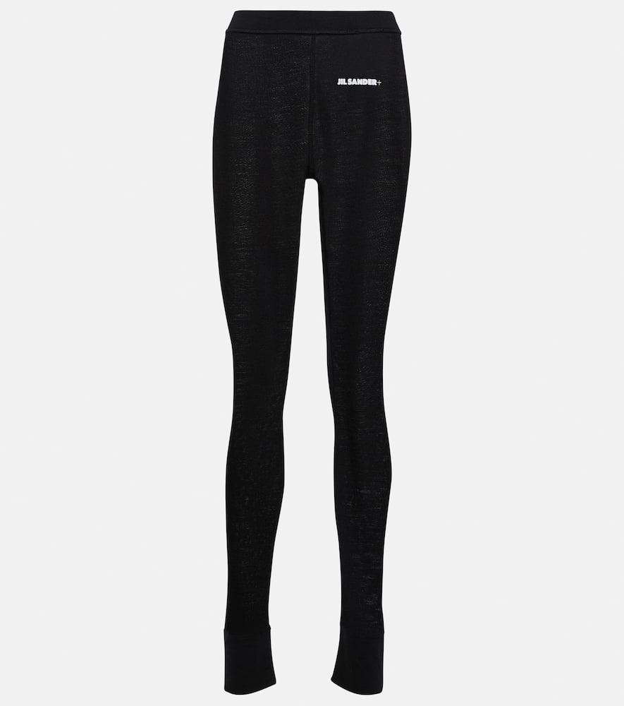 jil sander logo leggings