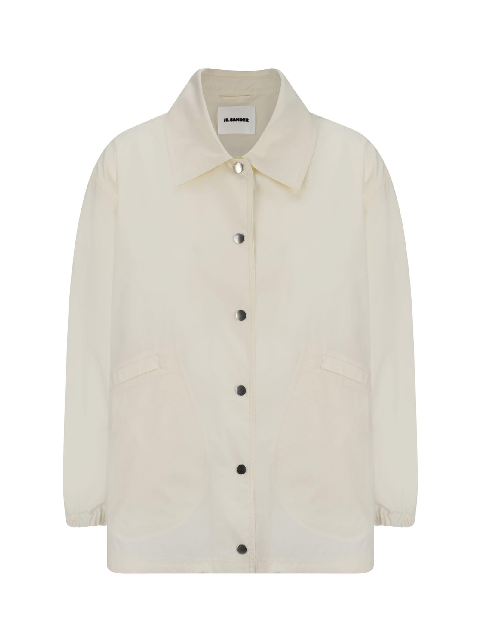jil sander logo single-breasted jacket